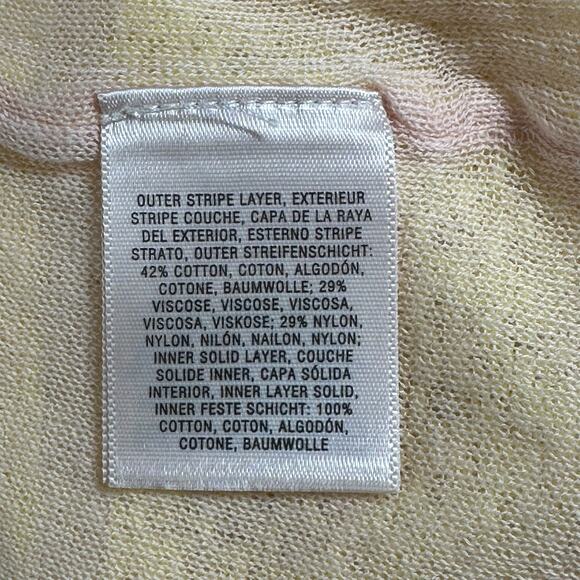 Moth Anthropologie Sweater Women Small Yellow Sunglow Cardigan Stripe Sheer Boho - Picture 7 of 9